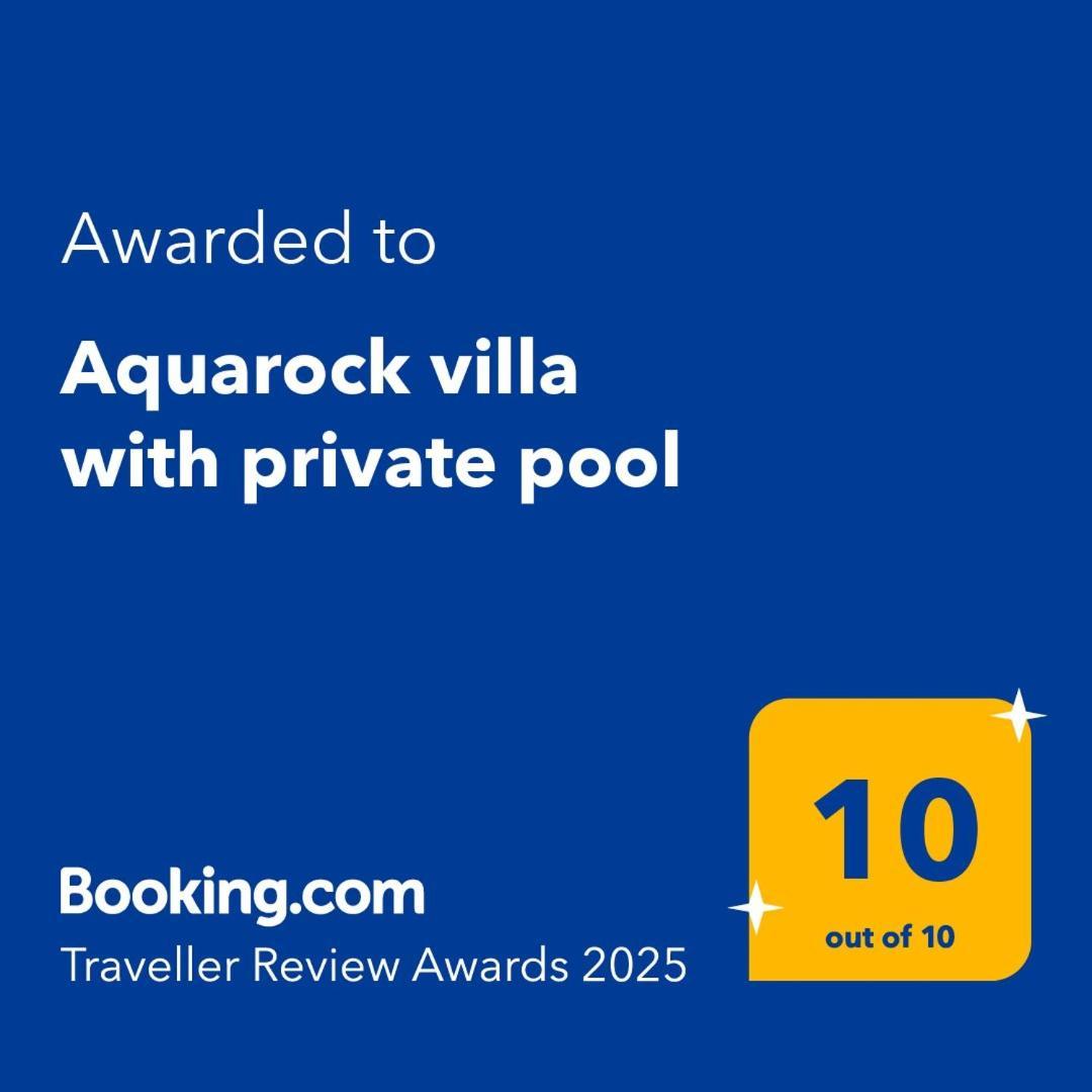 Aquarock Villa With Private Pool Prassás Dış mekan fotoğraf